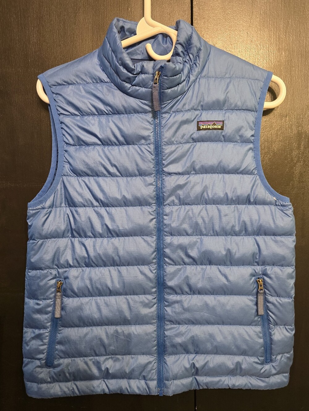 Patagonia Light Blue Quilted Down Vest Children's Size XL